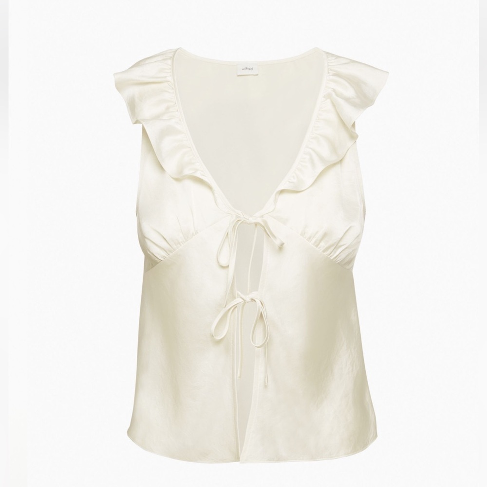 Aritzia Tonka Satin Blouse Size L